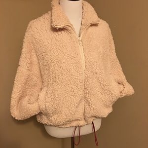 UO Willow Fuzzy Drawstring Jacket